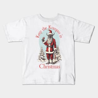 Keep the Krampus in Christmas - Christmas Novelty Design Kids T-Shirt